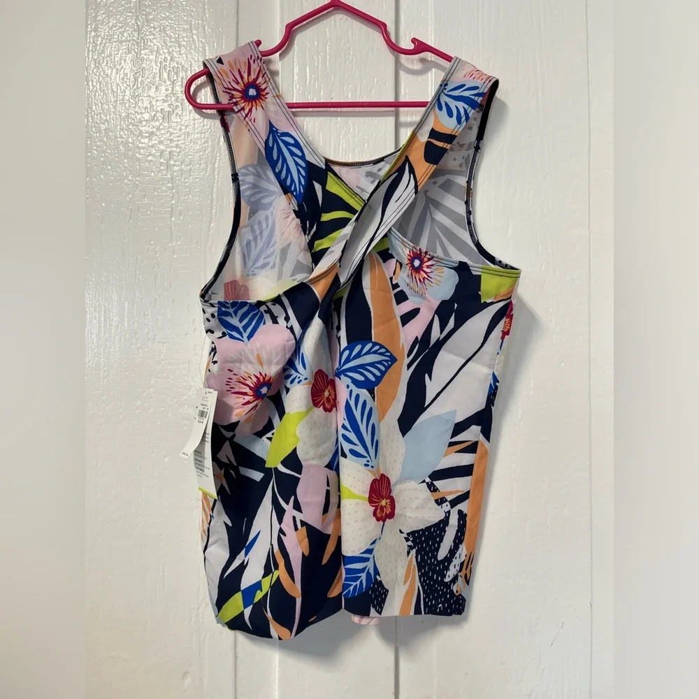 NWT Old Navy Active  Girls Floral Stretchtech tanks size Xl 14/16